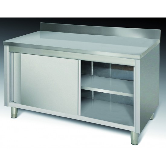 Meuble bas inox 2000mm P600mm Mural