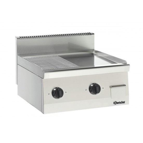 Plaque grill 600, B600, 1/2-1/2 132255 Bartscher - mondialchr.com