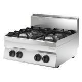 Fourneau Gaz Bartscher 650 - 4 Feux Larges, TG 1151133 -mondialchr.com