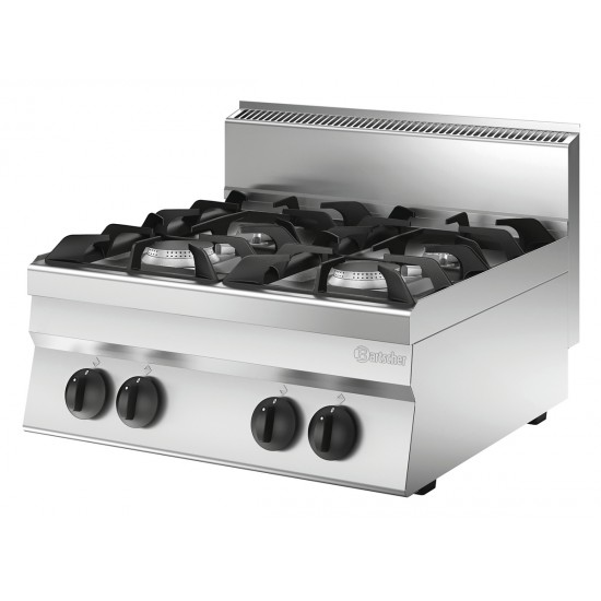 Fourneau Gaz Bartscher 650 - 4 Feux Larges, TG 1151133 -mondialchr.com