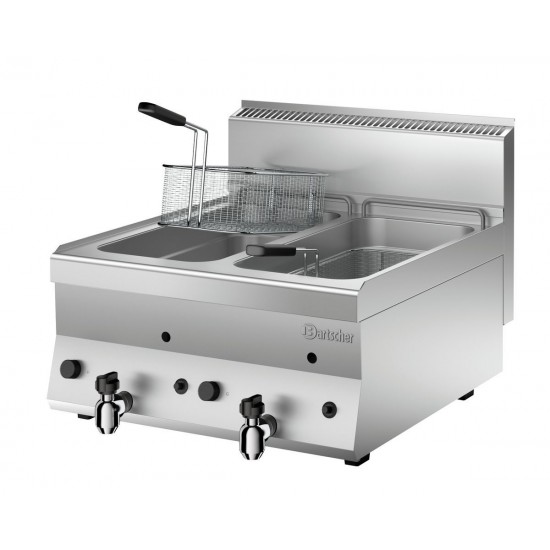 Friteuse à Gaz Bartscher 650 - 2x8L, TG - robuste - mondialchr.com