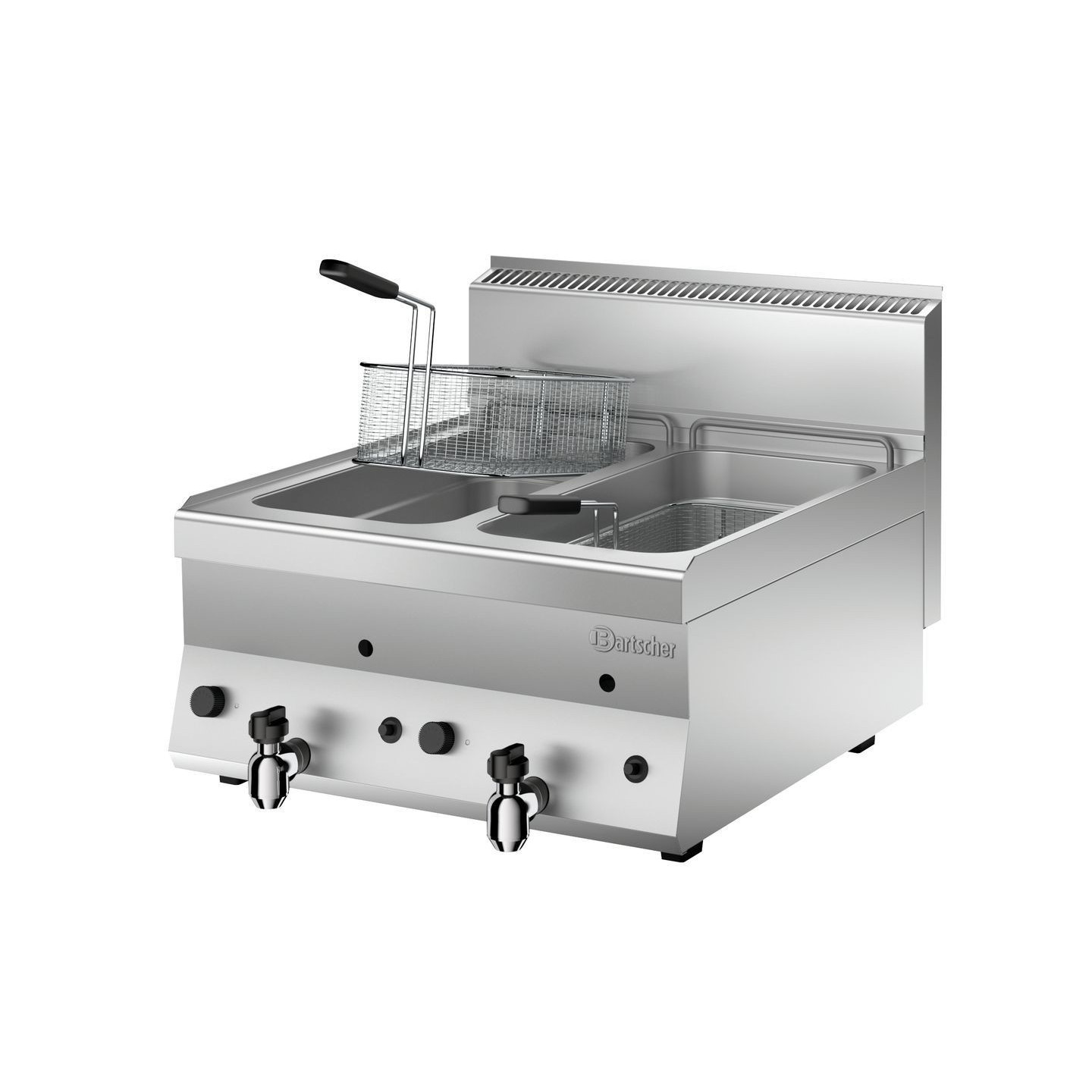 Friteuse à Gaz Bartscher 650 - 2x8L, TG - robuste - mondialchr.com