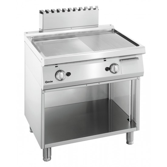 Plaque grill gaz 700, L800, lisse 2855081 Bartscher - mondialchr.com