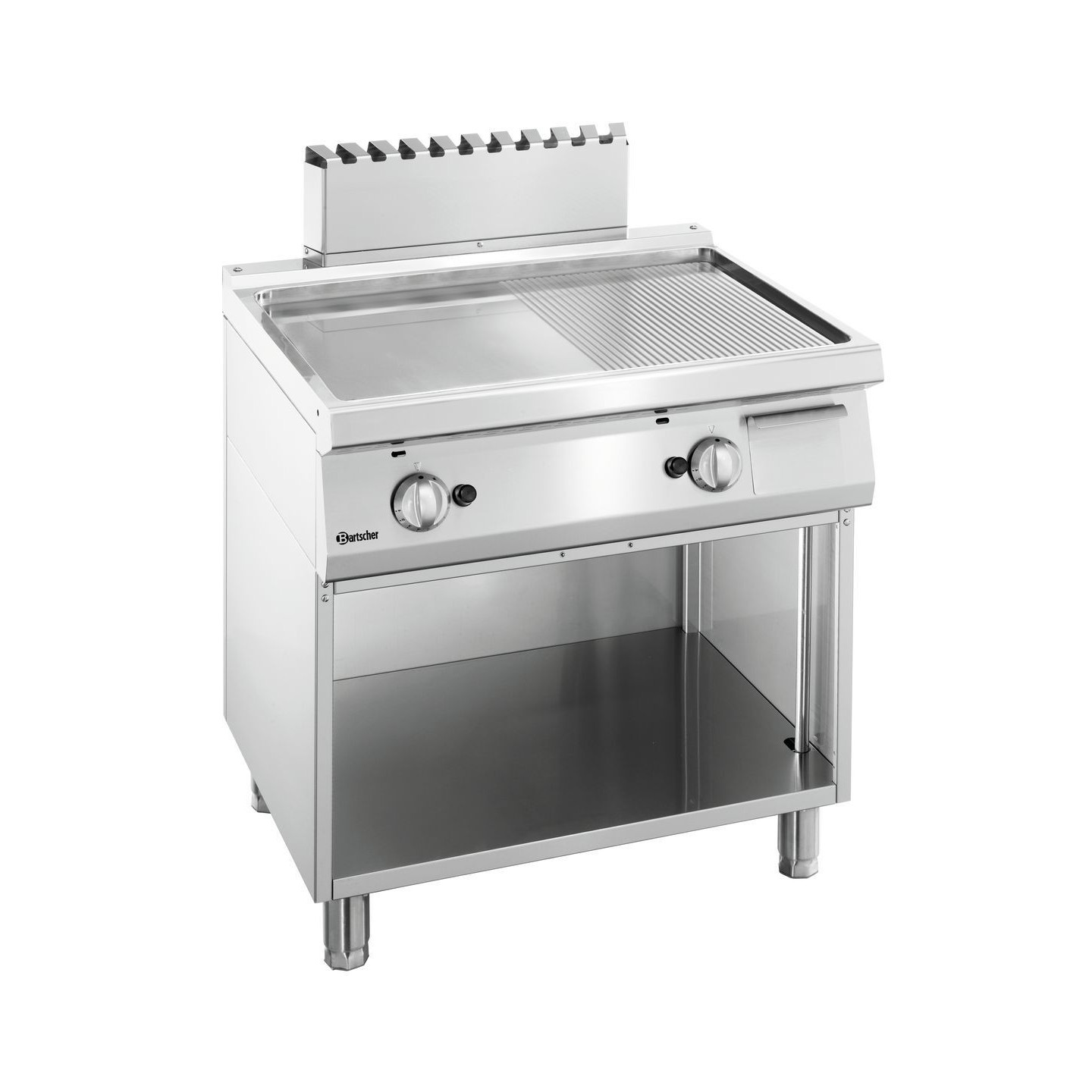 Plaque grill gaz 700, L800, lisse 2855081 Bartscher - mondialchr.com