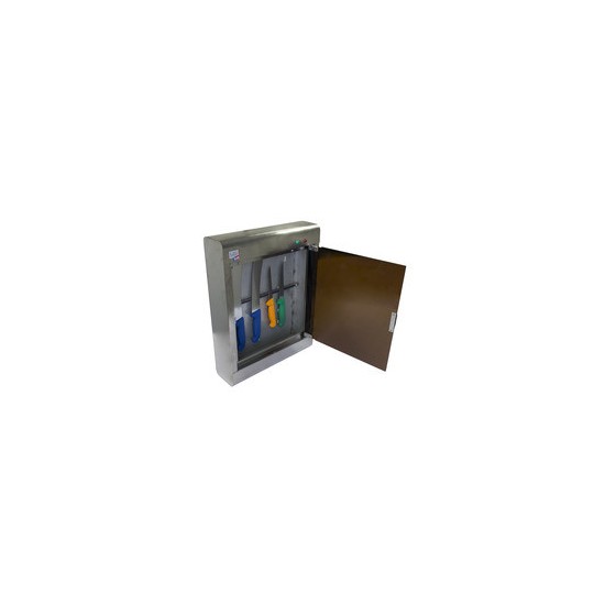 ARMOIRE INOX A STERILISER 20 COUTEAUX A AIMANT AVEC TUBE UV