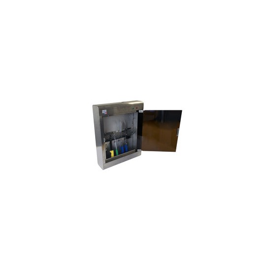 ARMOIRE INOX A STERILISER 20 COUTEAUX A PANIER AVEC TUBE UV