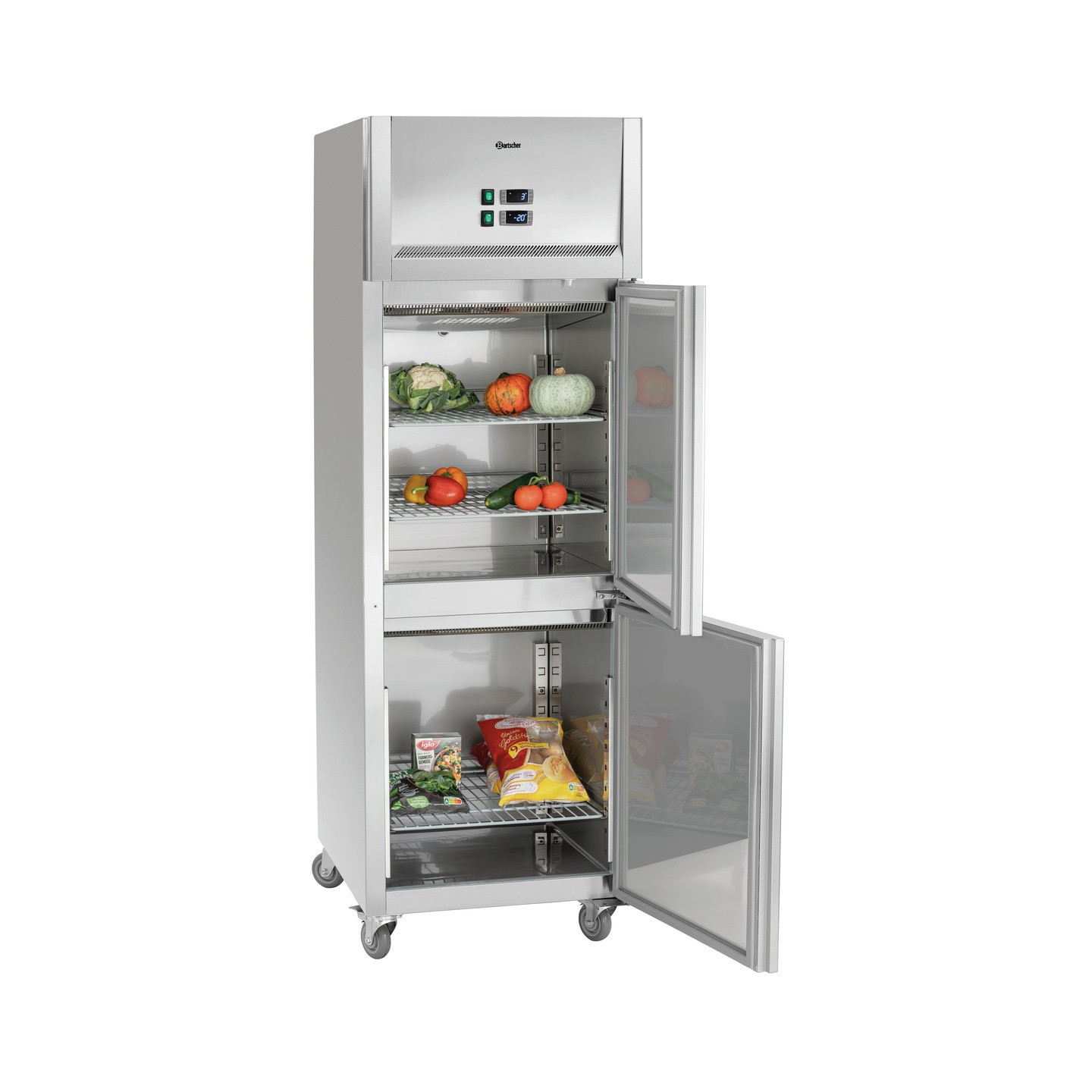 Réfrigérateur combiné Bartscher 484L inox pour les pro -mondialchr.com