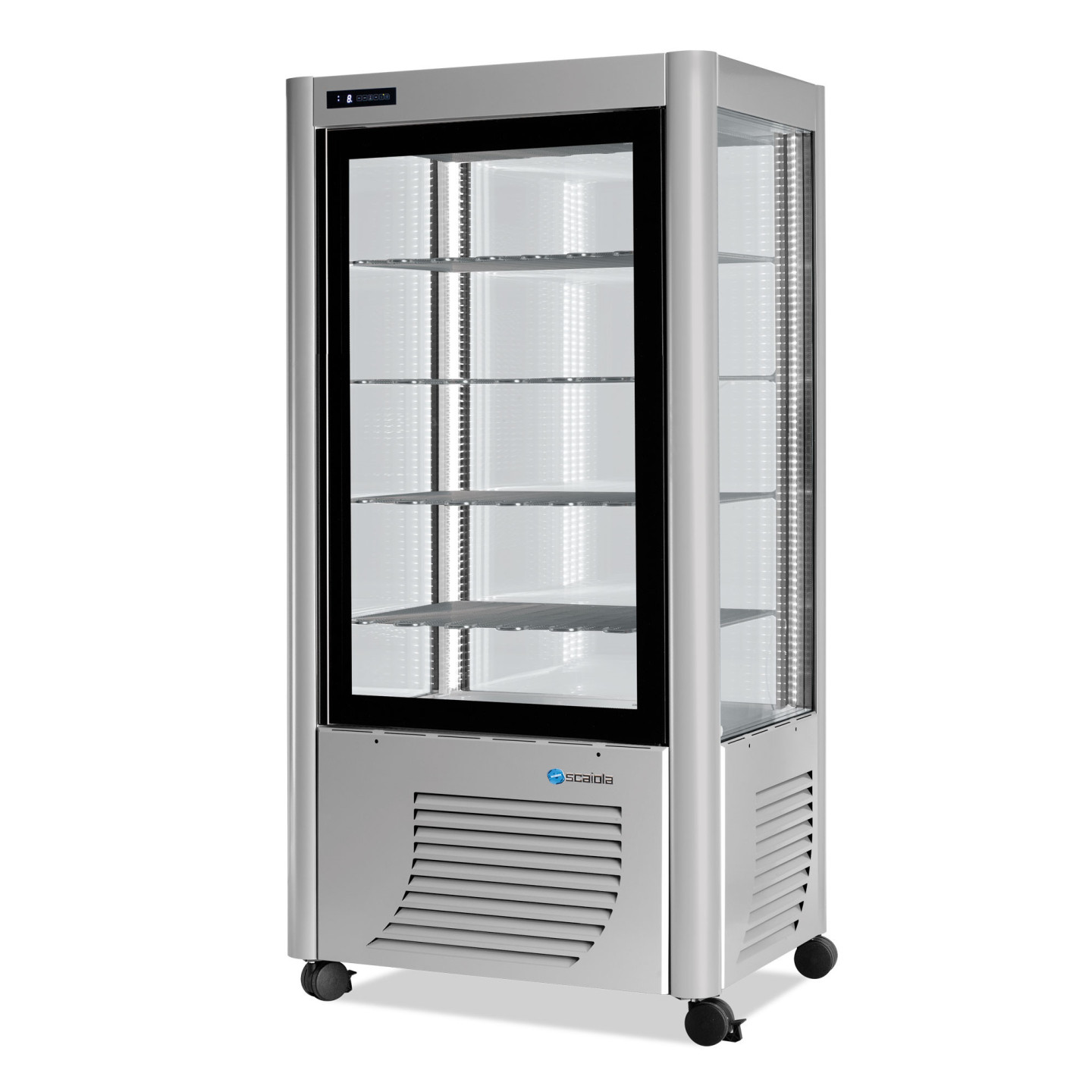 Vitrine réfrigérée 4 faces vitrées- Fixe- 540L froid Négatif-SCAIOLA