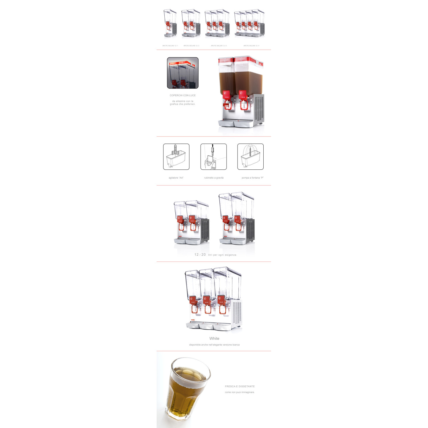 Distributeur de boissons froides 12 litres DELUXE UGOLINI