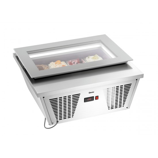 Vitrine à glaces pro 4 bacs de 6.5L Bartscher 700248 - mondialchr.com