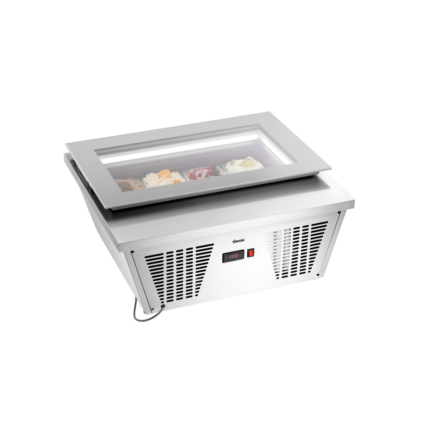 Vitrine à glaces pro 4 bacs de 6.5L Bartscher 700248 - mondialchr.com