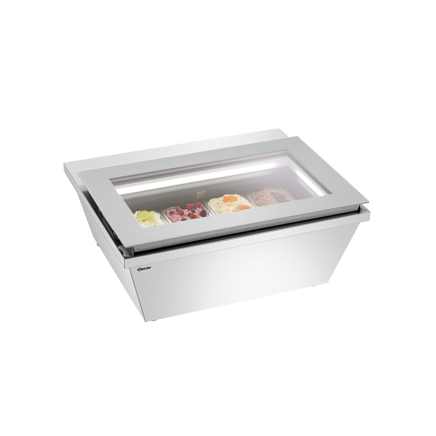 Vitrine à glaces pro 4 bacs de 6.5L Bartscher 700248 - mondialchr.com