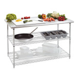 Table de travail inox avec 2 étagères Bartscher 601153 –mondialchr.com