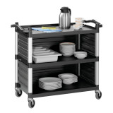 Chariot de service Bartscher 300055 inox à 3 plateaux – mondialchr.com