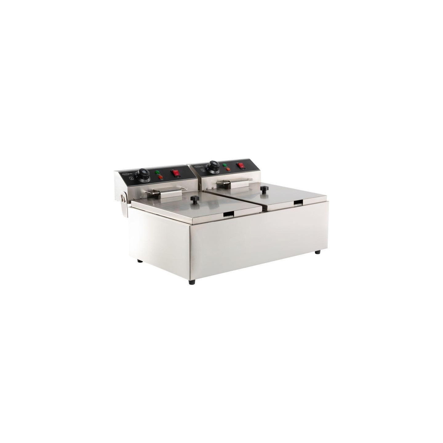 Friteuse posable électrique 2x6L Combisteel 7455.1008 double cuve compacte - mondialchr.com