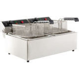 Friteuse posable électrique 2x6L Combisteel 7455.1008 double cuve compacte - mondialchr.com