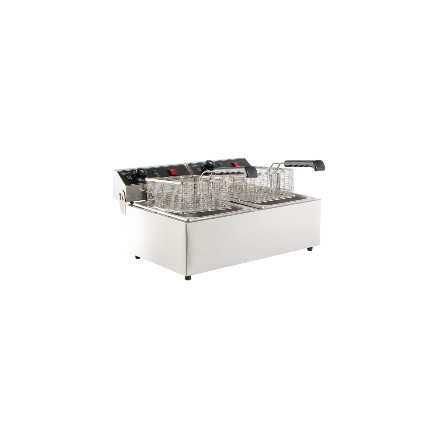 Friteuse posable électrique 2x6L Combisteel 7455.1008 double cuve compacte - mondialchr.com