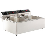 Friteuse posable électrique 2x6L Combisteel 7455.1008 double cuve compacte - mondialchr.com