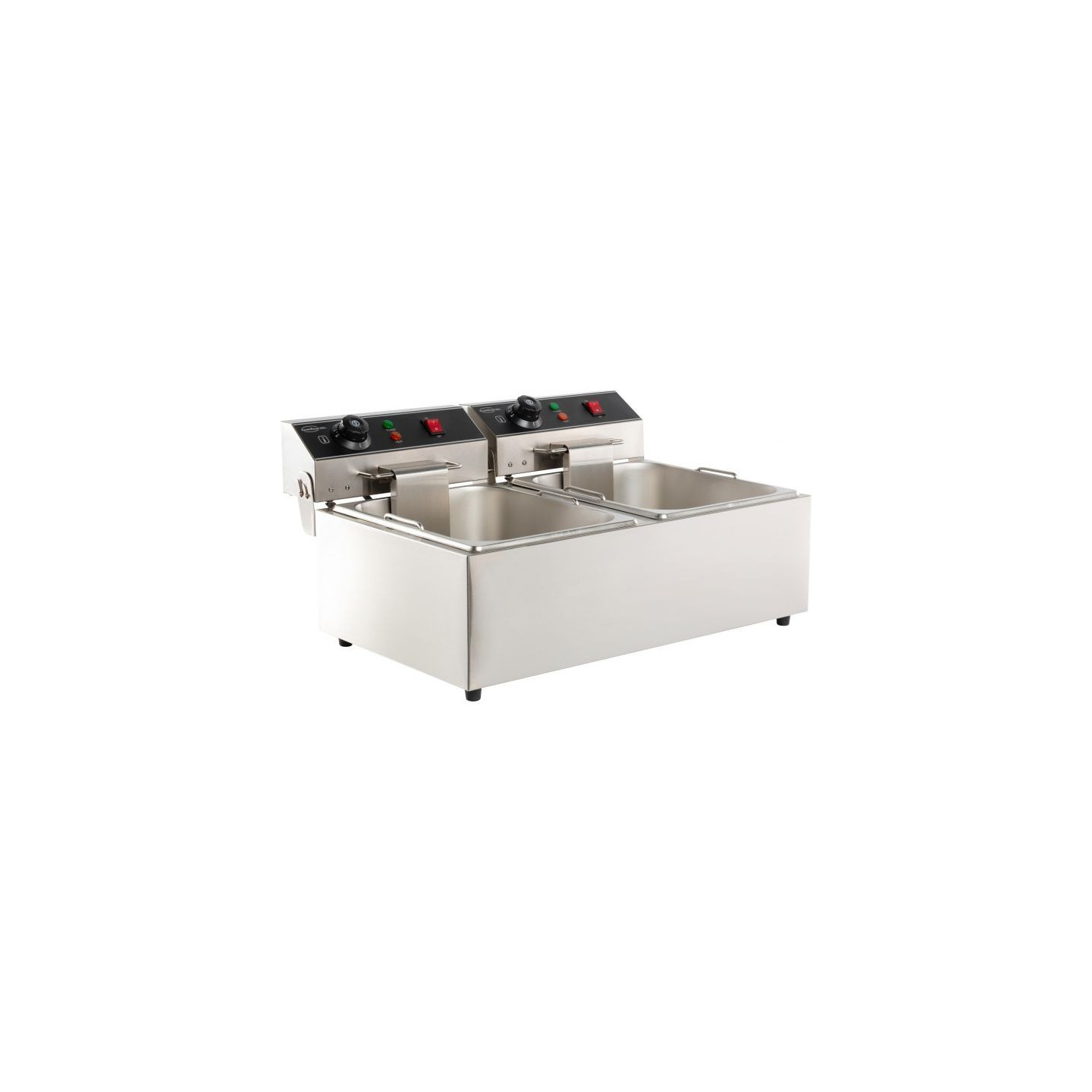 Friteuse posable électrique 2x6L Combisteel 7455.1008 double cuve compacte - mondialchr.com