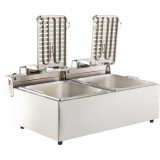 Friteuse posable électrique 2x6L Combisteel 7455.1008 double cuve compacte - mondialchr.com
