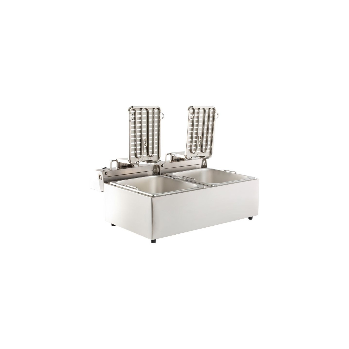Friteuse posable électrique 2x6L Combisteel 7455.1008 double cuve compacte - mondialchr.com