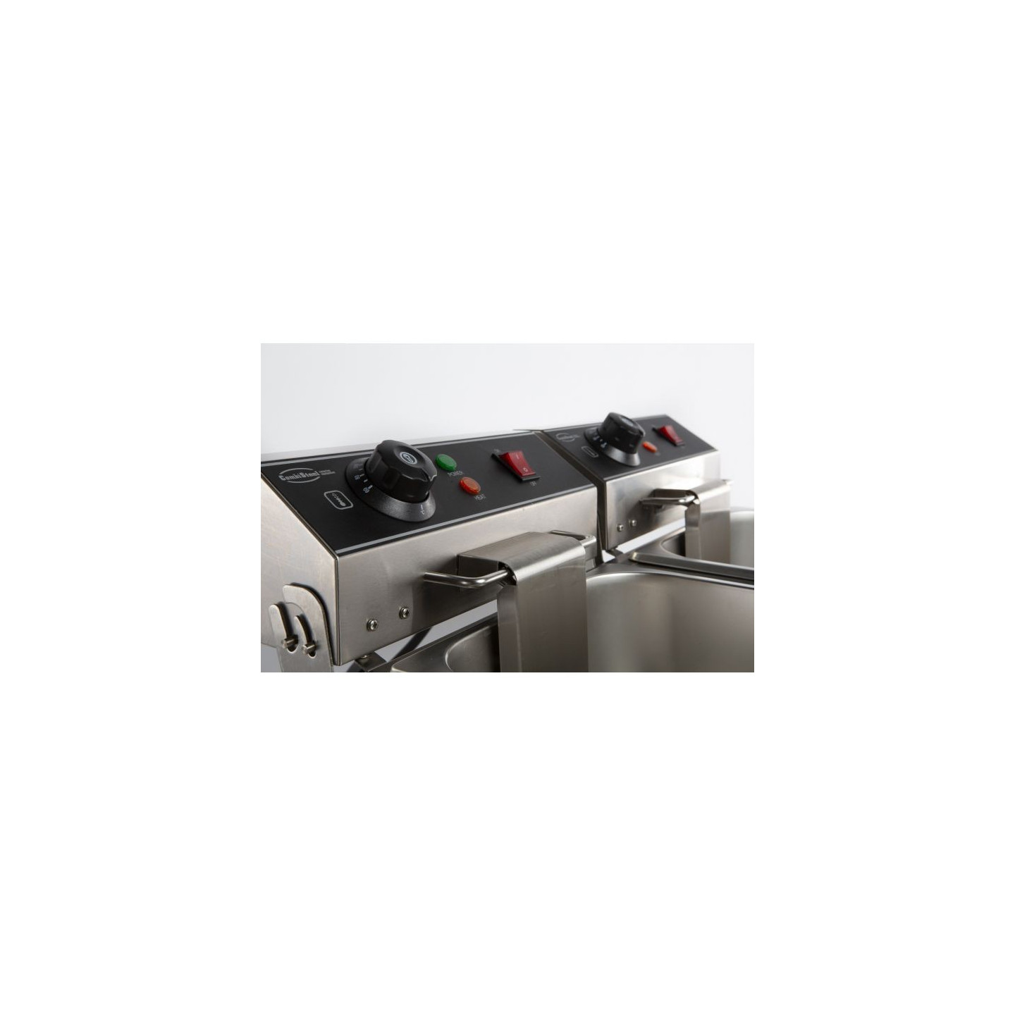 Friteuse posable électrique 2x6L Combisteel 7455.1008 double cuve compacte - mondialchr.com