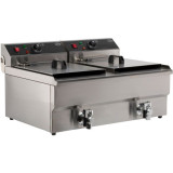 Friteuse posable électrique 2x10L Combisteel 7455.1007 -mondialchr.com