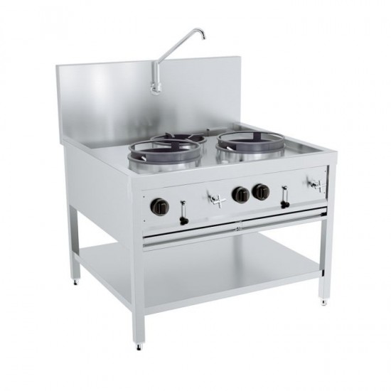Table wok à gaz Combisteel 7178.1205 cuisson asiatique -mondialchr.com
