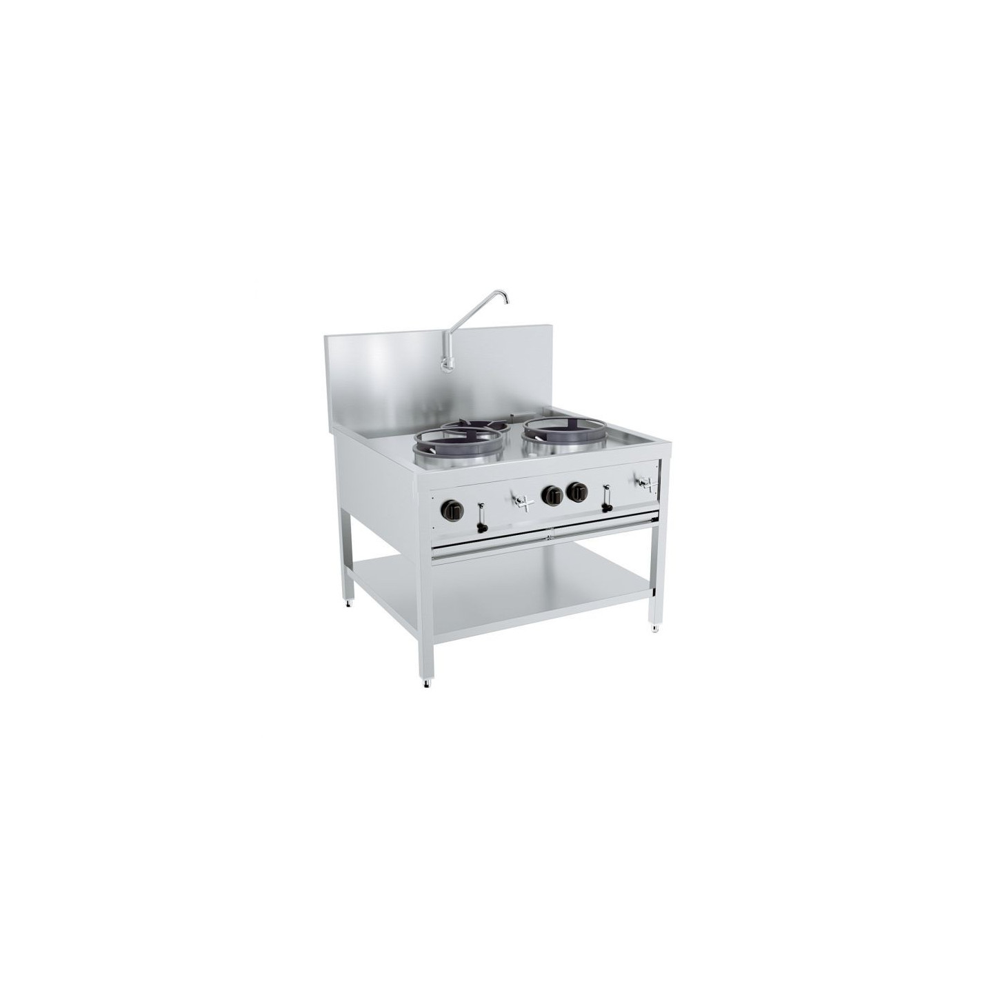 Table wok à gaz Combisteel 7178.1205 cuisson asiatique -mondialchr.com