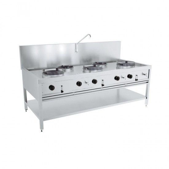 Table wok à gaz Combisteel 7178.1210 puissance pro - mondialchr.com