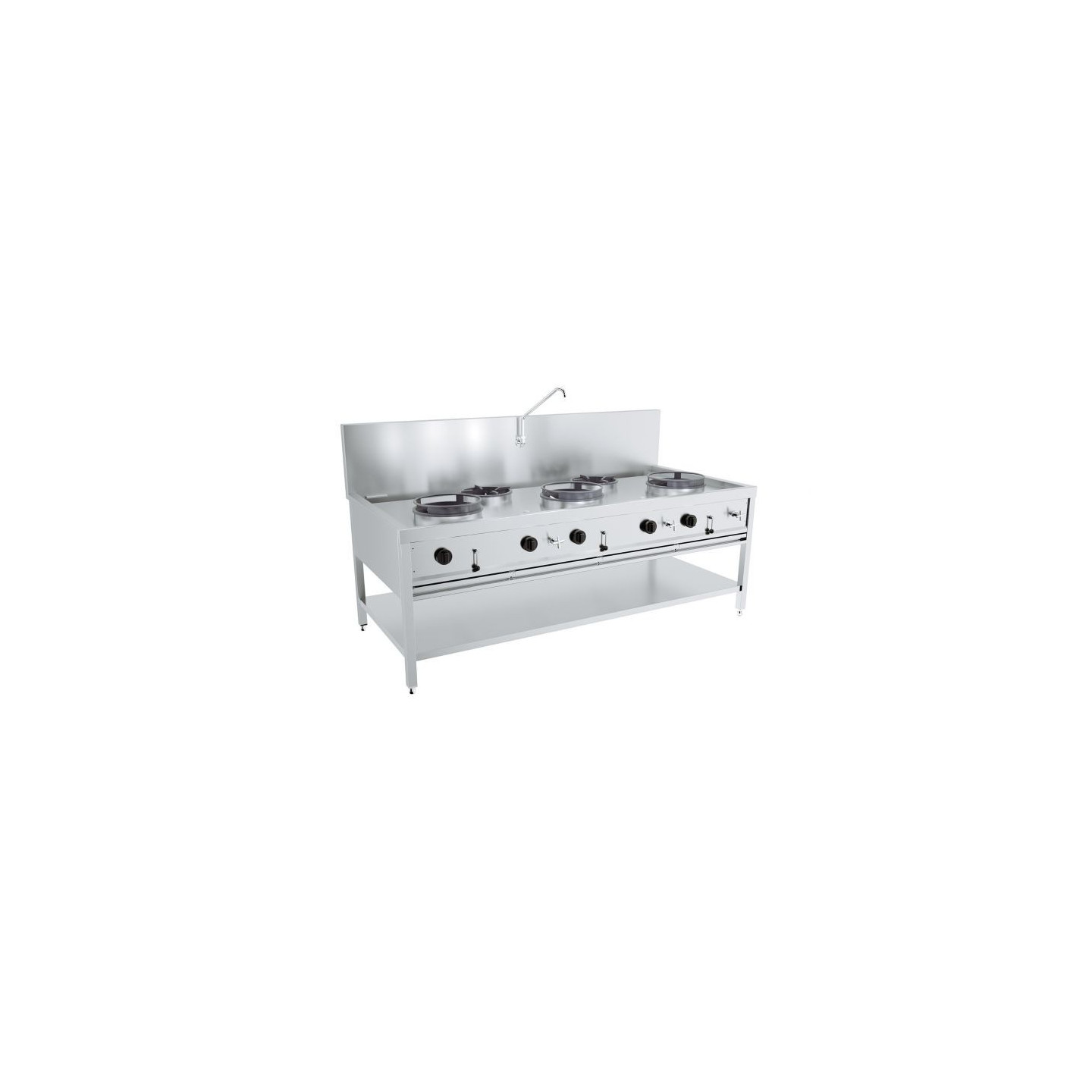 Table wok à gaz Combisteel 7178.1210 puissance pro - mondialchr.com
