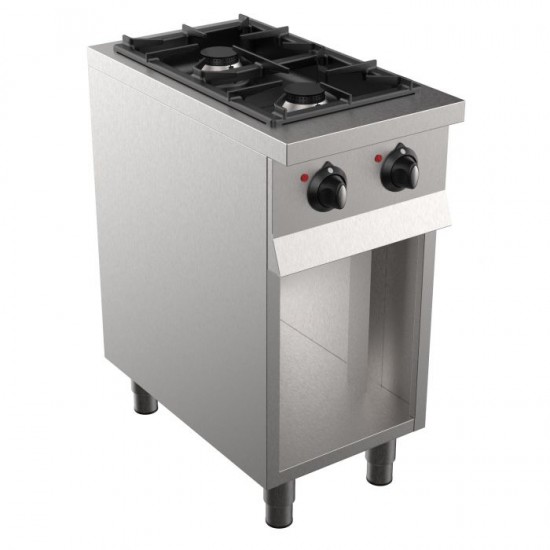 Cuisinière à gaz 2 brûleurs Combisteel 7333.2000 - mondialchr.com