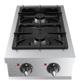 Cuisinière à gaz 2 brûleurs Combisteel 7333.2000 - mondialchr.com
