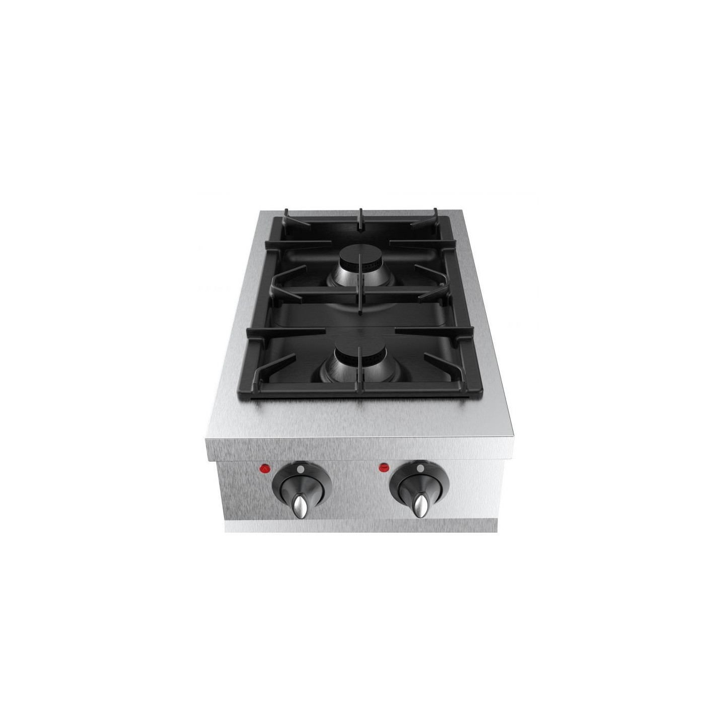 Cuisinière à gaz 2 brûleurs Combisteel 7333.2000 - mondialchr.com