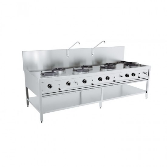 Table wok à gaz Combisteel 7178.1215 ultra puissance - mondialchr.com