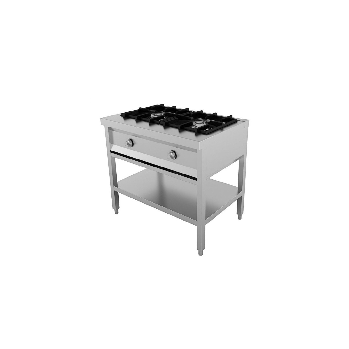 Cuisinière à gaz 2 brûleurs Combisteel 7003.0905 Pro - mondialchr.com