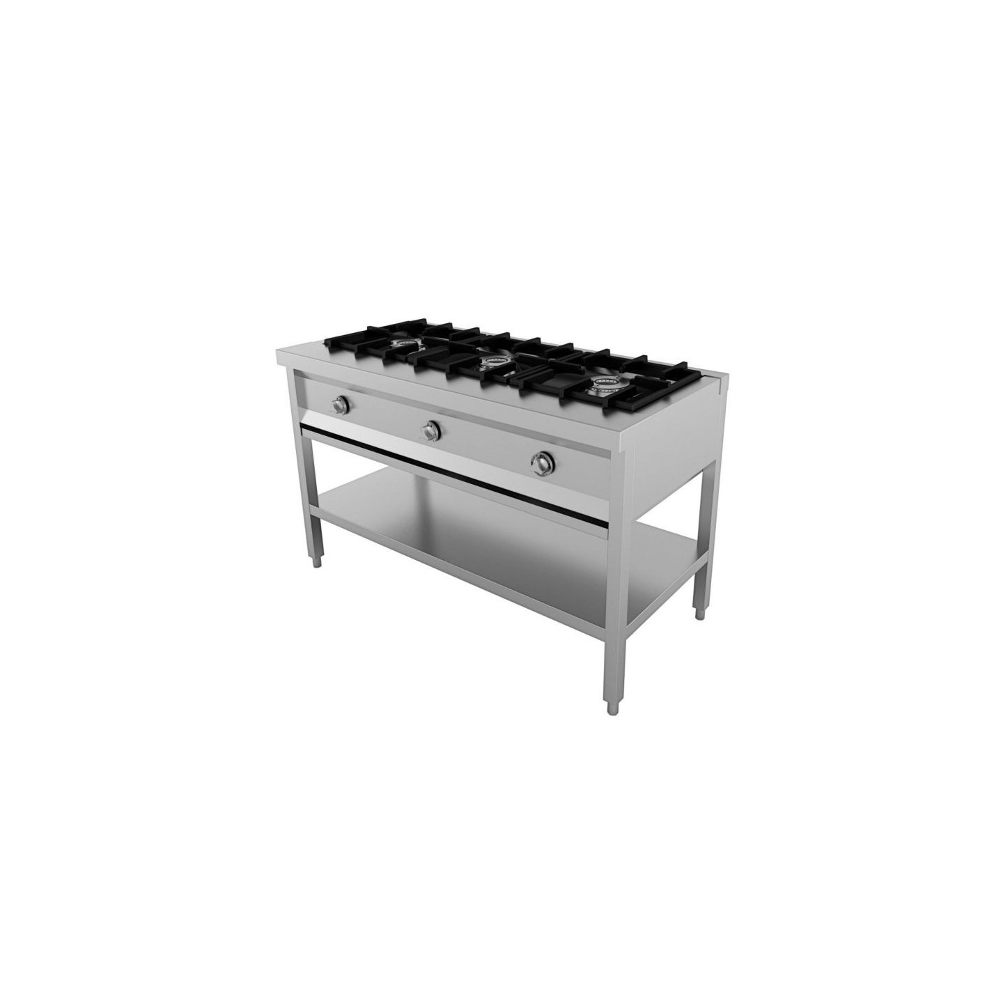 Cuisinière à gaz 3 brûleurs Combisteel 7003.0910 - mondialchr.com