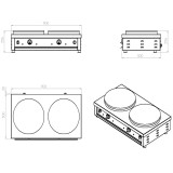 Crêpière électrique 2 plaques pro Combisteel 7491.0045 -mondialchr.com