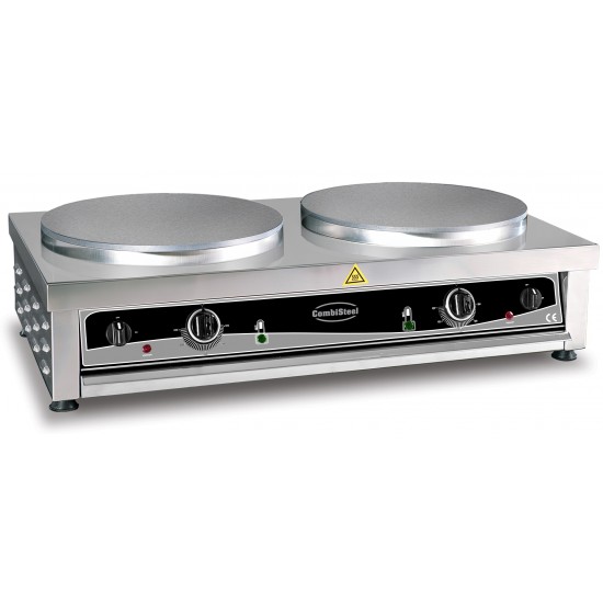 Crêpière électrique 2 plaques pro Combisteel 7491.0045 -mondialchr.com