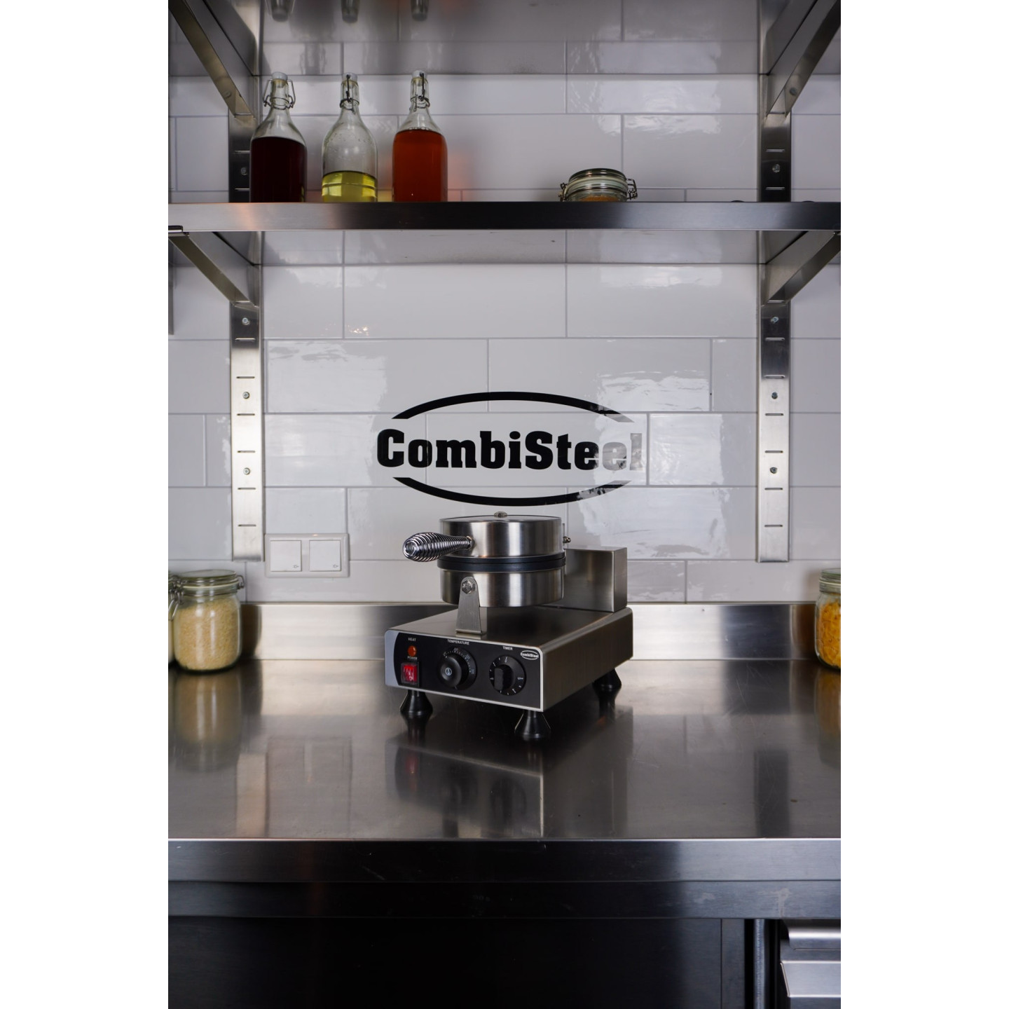 Gaufrier Pro 4PCS Forme Cœur Inox Combisteel 7540.0050 -mondialchr.com