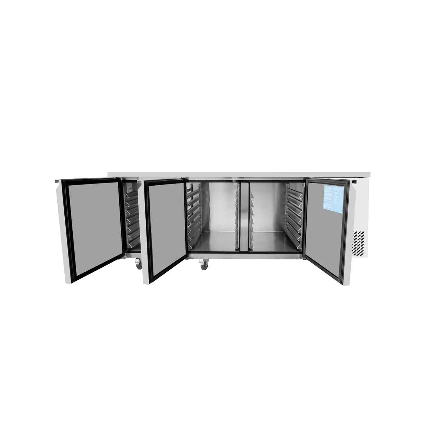 Table réfrigérée positive 3 portes 400×600 avec dosseret Atosa