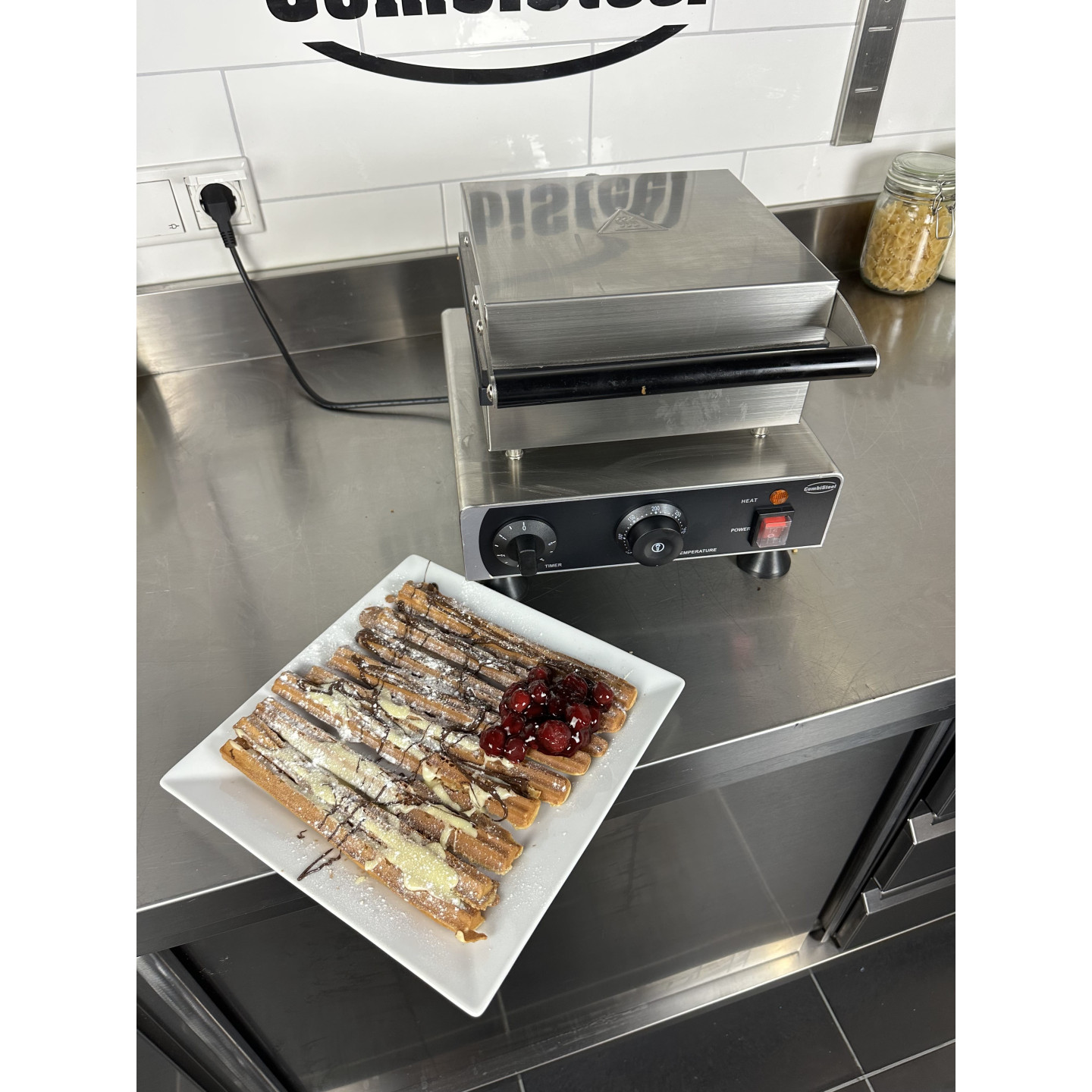 Gaufrier Pro 10PCS Churros Inox Combisteel 7540.0105 - mondialchr.com
