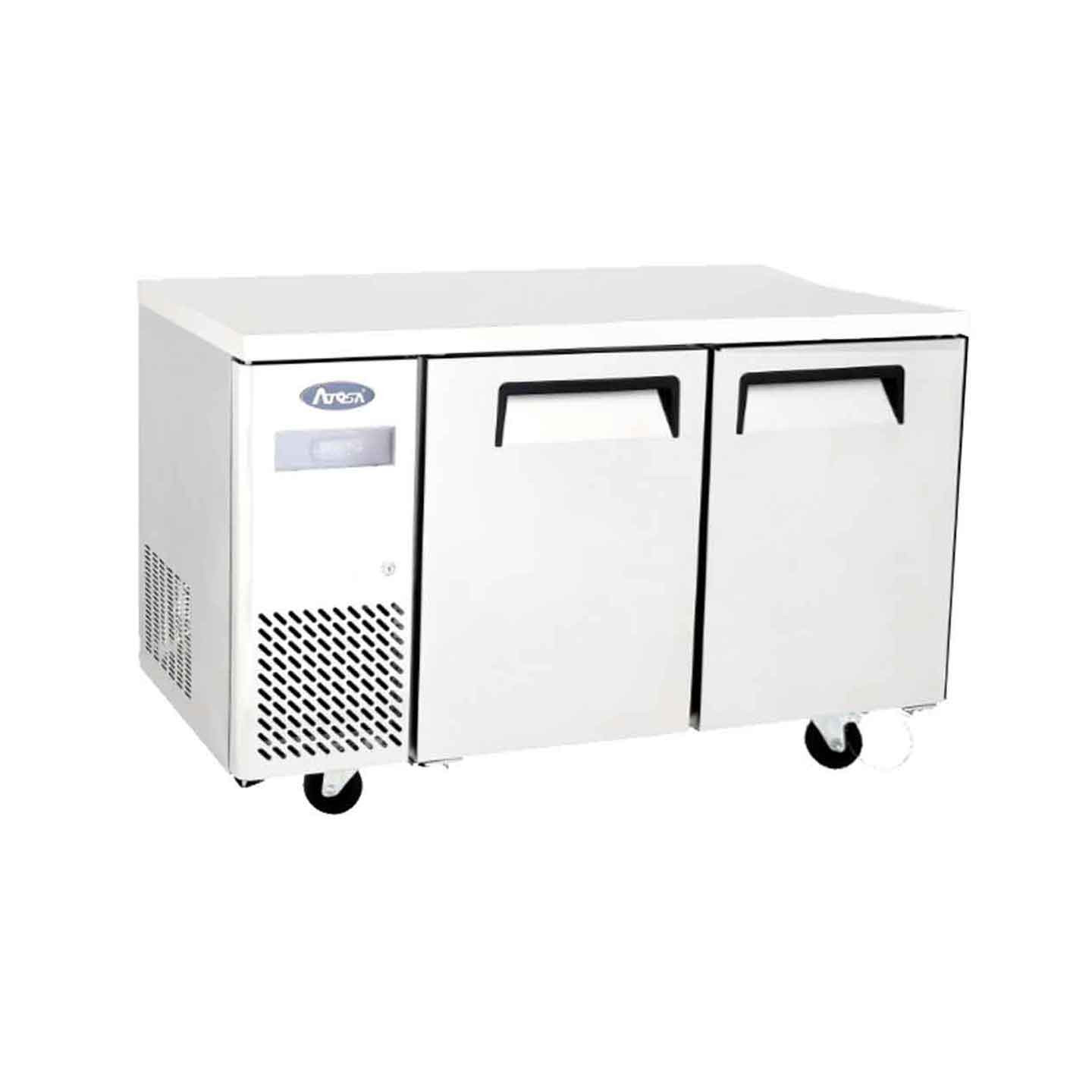 Table réfrigérée compacte négative 2 portes 270 L sans dosseret Atosa