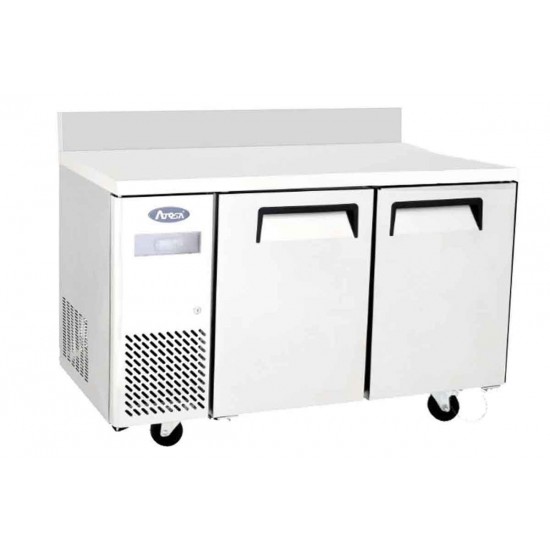 Table réfrigérée compacte négative 2 portes 270 L avec dosseret Atosa