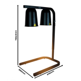 Lampe Chauffante Noire Suspendue Professionnelle Inox Combisteel 7518.0170 - mondialchr.com