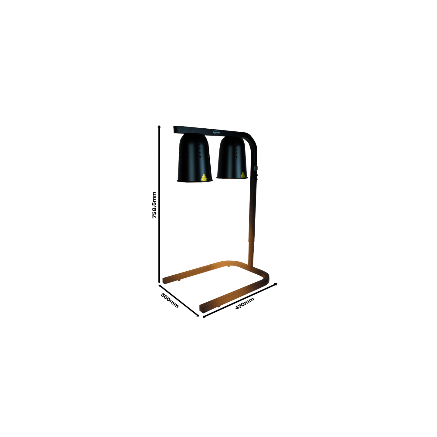 Lampe Chauffante Noire Suspendue Professionnelle Inox Combisteel 7518.0170 - mondialchr.com