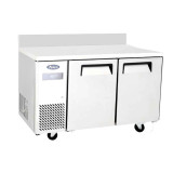 Table réfrigérée compacte négative 2 portes 370 L avec dosseret Atosa