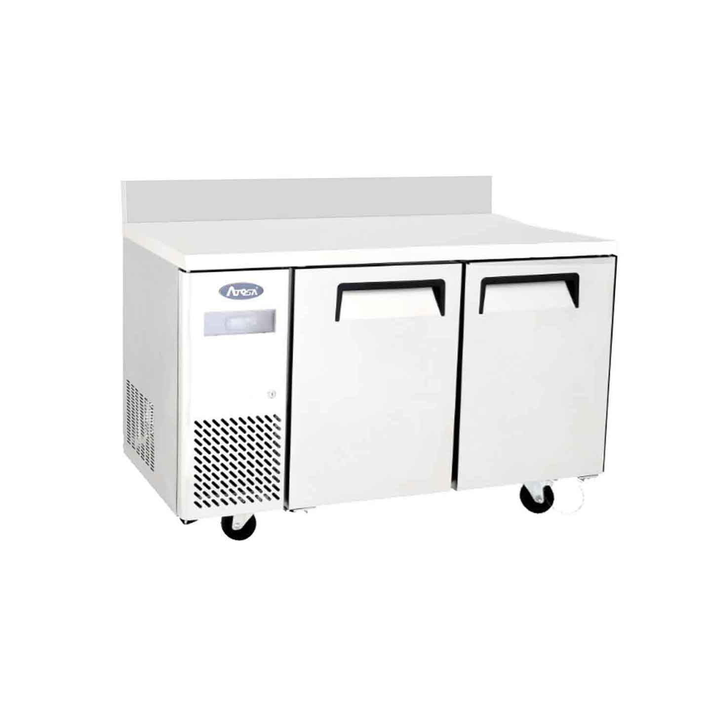 Table réfrigérée compacte négative 2 portes 370 L avec dosseret Atosa