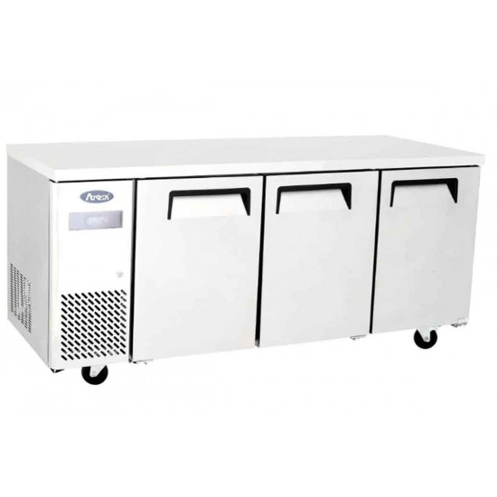 Table réfrigérée compacte négative 3 portes 470 L sans dosseret Atosa
