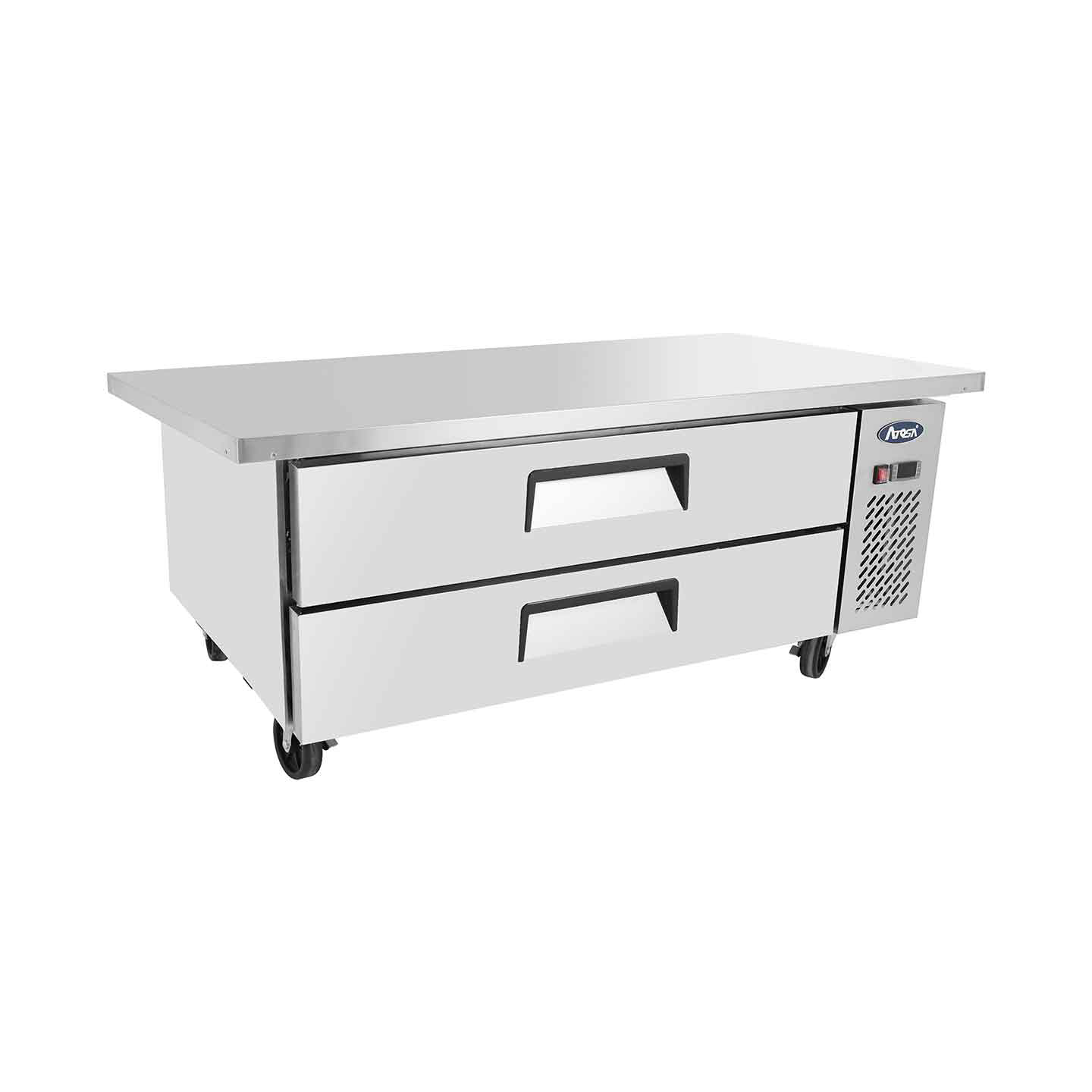 Soubassement réfrigéré positif tropicalisé 2 tiroirs 1323 mm Atosa